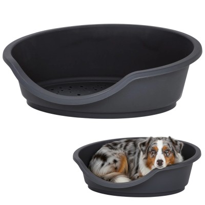 MP Bergamo Tino 80 Legowisko dla Psa Plastikowy Kosz Wytłoczka 80x60x25cm Czarne