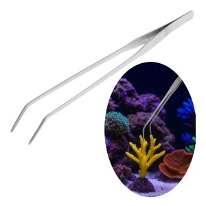 JENECA SZCZYPCE METALOWE ZAGIĘTE DO AKWARIUM PINCETA, PĘSETA 48CM