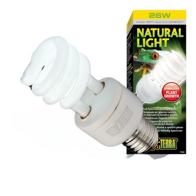 EXO TERRA REPTI GLO 2.0 Natural Light 26W - Żarówka Kompaktowa Do Terrarium