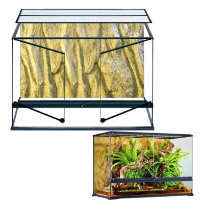 Exo Terra Terrarium Szklane 90x45x60cm z Tłem strukturalnym