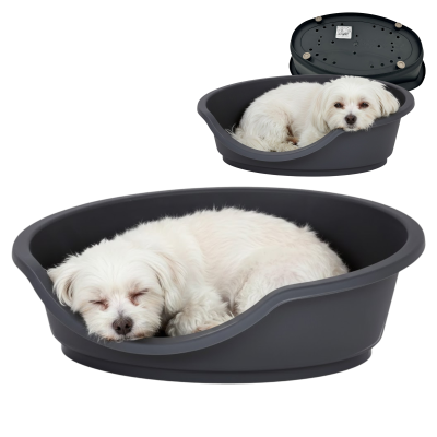 MP Bergamo Tino 50 Legowisko dla Psa Plastikowy Kosz Wytłoczka 53x32x18cm Czarne