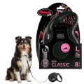 FLEXI Smycz automatyczna NEW CLASSIC taśma L 8m do 50kg CZARNA