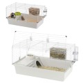 FERPLAST CAVIE 80 Klatka dla świnki, gryzoni 77x48cm jasno - szara