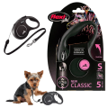 FLEXI Smycz automatyczna NEW CLASSIC linka S 5m do 12kg CZARNA