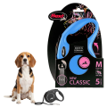 FLEXI Smycz automatyczna NEW CLASSIC taśma M 5m do 25kg NIEBIESKA