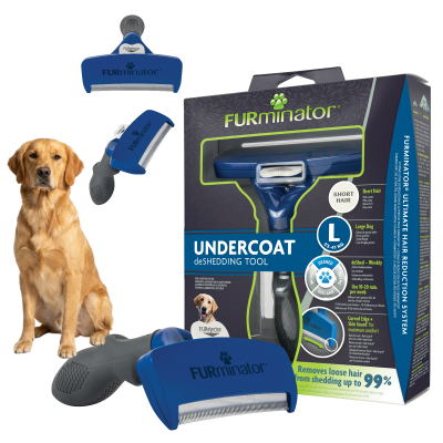 FURminator Undercoat deShedding Tool Usuwa Podszerstek u KRÓTKOWŁOSYCH Psów Dużych Ras