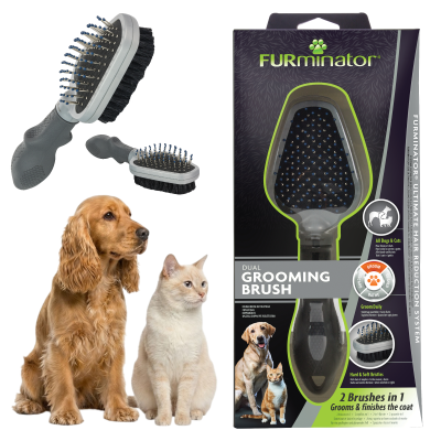 FURminator Dual Grooming Brush Szczotka Dwustronna do Czesania Psów i Kotów FUR141310