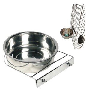 Duża Miska ze Stali Nierdzewnej Do Klatki Transportera Gulliver Bracco Scudo 1800ml
