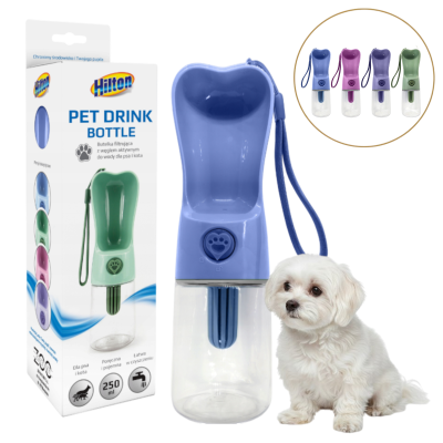 Butelka z Filtrem Z Węglem Aktywnym Bidon z Miską Na Wodę 250ml Kolor MIX