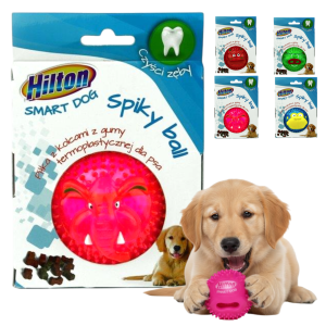 HILTON SPIKY BALL Interaktywna Piłka Zabawka Dla Psa - Czyści Zęby