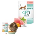 OptiMeal Premium Saszetka Karma Mokra dla Kota Indyk w Sosie 85g