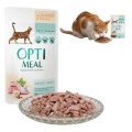 OptiMeal Premium Saszetka Karma Mokra dla Kota Królik w Białym Sosie 85g