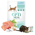 OptiMeal Premium Saszetka Karma Mokra dla Kota Pstrąg w Sosie 85g