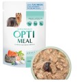 OptiMeal Premium Saszetka Karma Mokra dla Psów Łosoś z Borówkami 100g