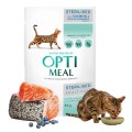 OptiMeal Sterilised Saszetka Karma Mokra dla Kota Łosoś i Borówki 85g