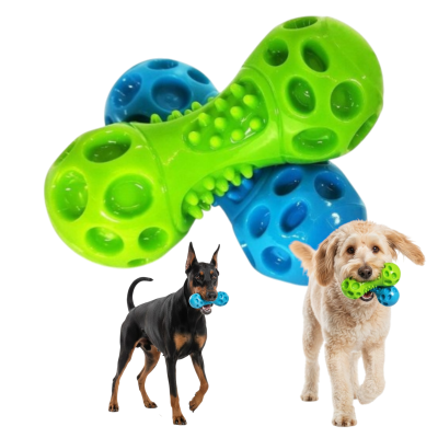 Hilton Gumowa Piszcząca Hantla 11,6cm Zabawka Dla Psa Kolor MIX