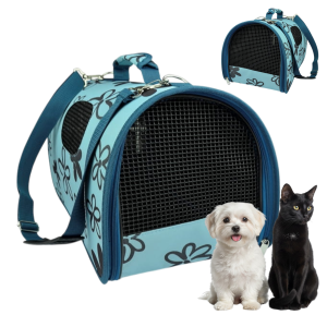 Transporter dla Zwierząt TORBA Hilton Flowers transportowa Psa Kota M  43x24x26cm Niebieska