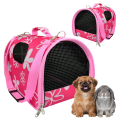 Transporter dla Zwierząt TORBA Hilton Flowers transportowa dla Psa Kota M 43x24x26cm Różowa