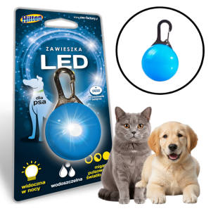 Hilton Świecąca LED Zawieszka Do Obroży dla Psa Kota Niebieska