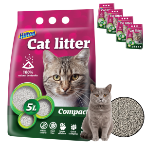 Hilton Żwirek Bentonitowy Dla Kota Compact Zbrylający Pakiet 4x5l