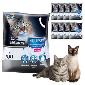 HILTON ŻWIREK SILIKONOWY DLA KOTA PAKIET 8x3,8l