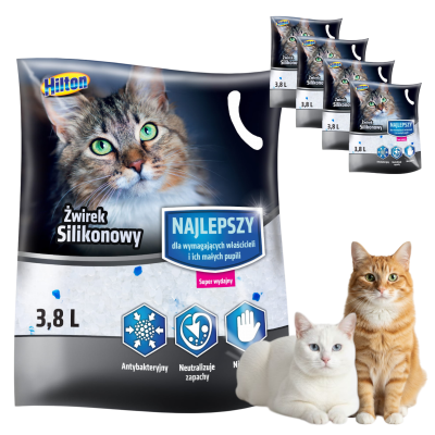 HILTON ŻWIREK SILIKONOWY DLA KOTA 4x3,8l