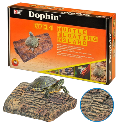 Dophin Wyspa Pływająca Magnetyczna dla Żółwia rozm. S 15x11x3cm