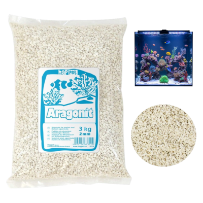 Happet Aragonit Podłoże do Akwarium Morskiego 1-2mm 3kg