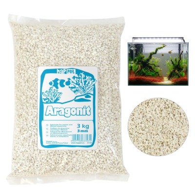 Happet Aragonit Podłoże do Akwarium Morskiego 2-3mm 3kg