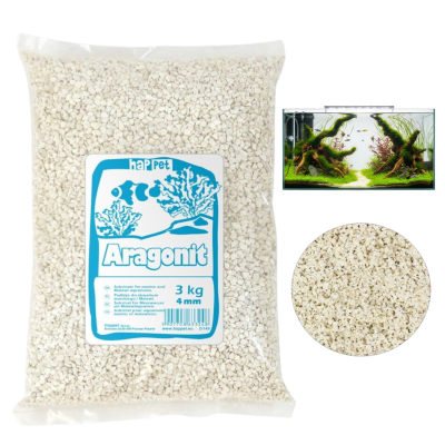 Happet Aragonit Podłoże do Akwarium Morskiego 3-4mm 3kg