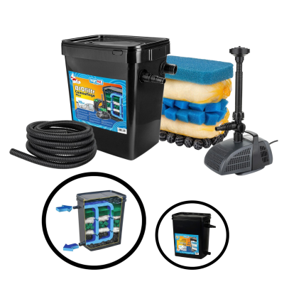 Filtr BIOfiltr Do Oczka Wodnego do 10000L Kamuflaż Do Wkopania w Ziemię + POMPA 2000L/H ZESTAW