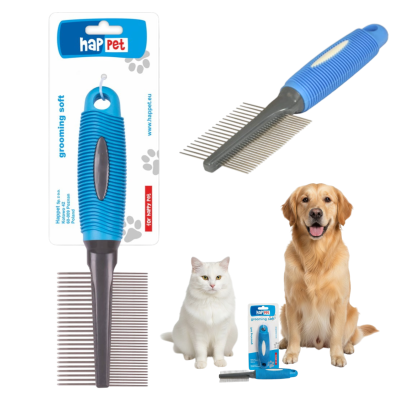 Happet Grzebień Dwustronny SOFT z Wygodną Rączką 21cm GS20