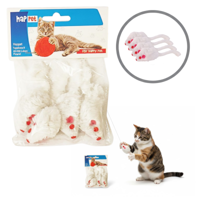 Happet Myszki 5cm - Zabawka Dla Kota 4szt