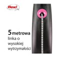 Flexi Automatyczna Smycz Dla Psa Black Design Linka S 5M Róż