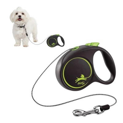 Flexi Automatyczna Smycz Dla Psa Black Design Linka XS 3M Zielona