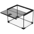 AquosTerra Terraium AquaTerrarium Szklane Wentylowane z Siatką Otwierana Góra 20x20x20cm