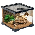 AquosTerra Terraium AquaTerrarium Szklane Wentylowane z Siatką Otwierana Góra 20x20x20cm