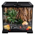 AquosTerra Terraium AquaTerrarium Szklane Wentylowane z Siatką Otwierana Góra 20x20x30cm