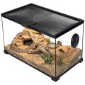 AquosTerra Terraium AquaTerrarium Szklane Wentylowane z Siatką Otwierana Góra 50x30x35cm