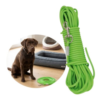 Kerbl OTOK Długa Smycz Lekka Linka Treningowa Spacerowa Dla Psa 15M Zielona