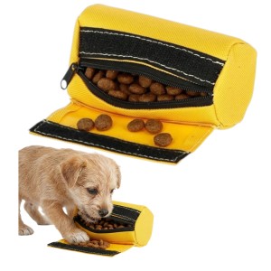 Saszetka Na Karmę Dummy Kerbl 16x7 Żółta Aporter Dla Psa Z Suwakiem