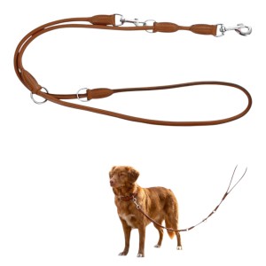 Smycz Skórzana Roma Kerbl 200x0,8 cm Brązowa  Elegancka