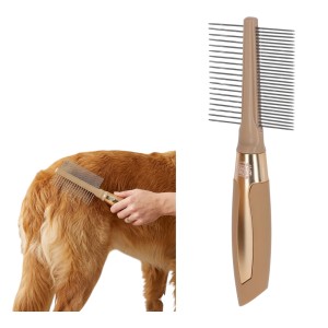 Wygodny Grzebień Gold Do Sierści Magic Brush Pies Szczotka  20X7 CM