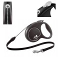 Smycz Dla Psa Flexi Black Design Linka M 5M Kolor Srebrna Mocna