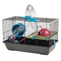 AquosPlast Hamster Negra Tunel Klatka Dla Chomika Myszki Małych Gryzoni z Tunelami i Wyposażeniem Czarna 50x28x32cm Model: 938N