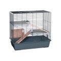 AquosPlast Kawia 70 Wysoka Piętrowa Klatka Dla Kawii Świnki Morskiej 70x40x66cm + PAŚNIK Szaro-Różowa