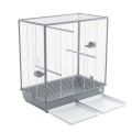 AquosPlast Pajaro Duża Klatka dla Ptaków Papug Kanarków Szara 70x40x80,5cm Model: 616B