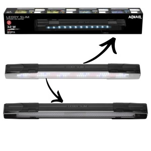 AQUAEL LEDDY Slim Plant 32W BELKA LED 2.0 80-100cm CZARNA