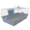 AquosPlast Kawia 80 Przestronna Klatka Dla Kawii Świnki Morskiej 78x46x35,5cm + PAŚNIK Szaro-Niebieska