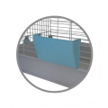 AquosPlast Kawia 80 Przestronna Klatka Dla Kawii Świnki Morskiej 78x46x35,5cm + PAŚNIK Szaro-Niebieska